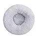 Lit pour Chien Lit pour Chat Lavable Donut Lit pour Chien Doux et Moelleux canapé pour Chien Rond avec Fond imperméable pour Chat (Gris Clair, 40CM) pour Les Petits Animaux de Moins de 3 kg