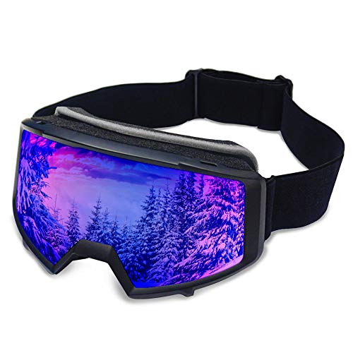 SINCA OTG Ski Goggles Snow Goggles Motorcycle Goggles Double Lens 100% UV Protection Anti Fog Anti Scratch Waterproof Winter Snow Sports Skate Goggles for Adult Men Women Youth