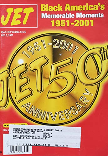 Jet Magazine November 5, 2001 * Black America's Memorable Moments 1951 - 2001 *