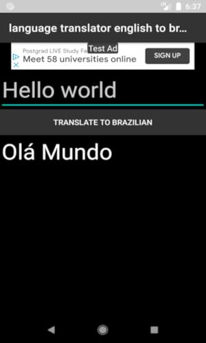 Language Translator English to Brazilian