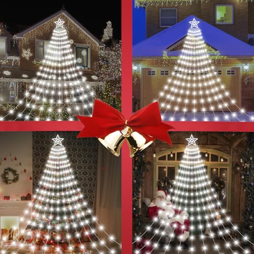 Luces decorativas de estrella navideña LED 23ft 818 luces miniatura 7