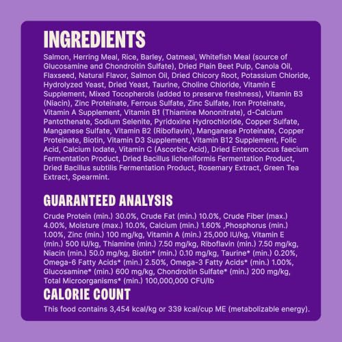 Wellness CORE+ Sensitive Skin and Stomach Adult Dry Dog Food with Freeze Dried Pieces, Wholesome Grain Kibble+, Natural, High Protein, Chicken Free, Salmon and Rice Recipe, 4 lb Bag - image 8