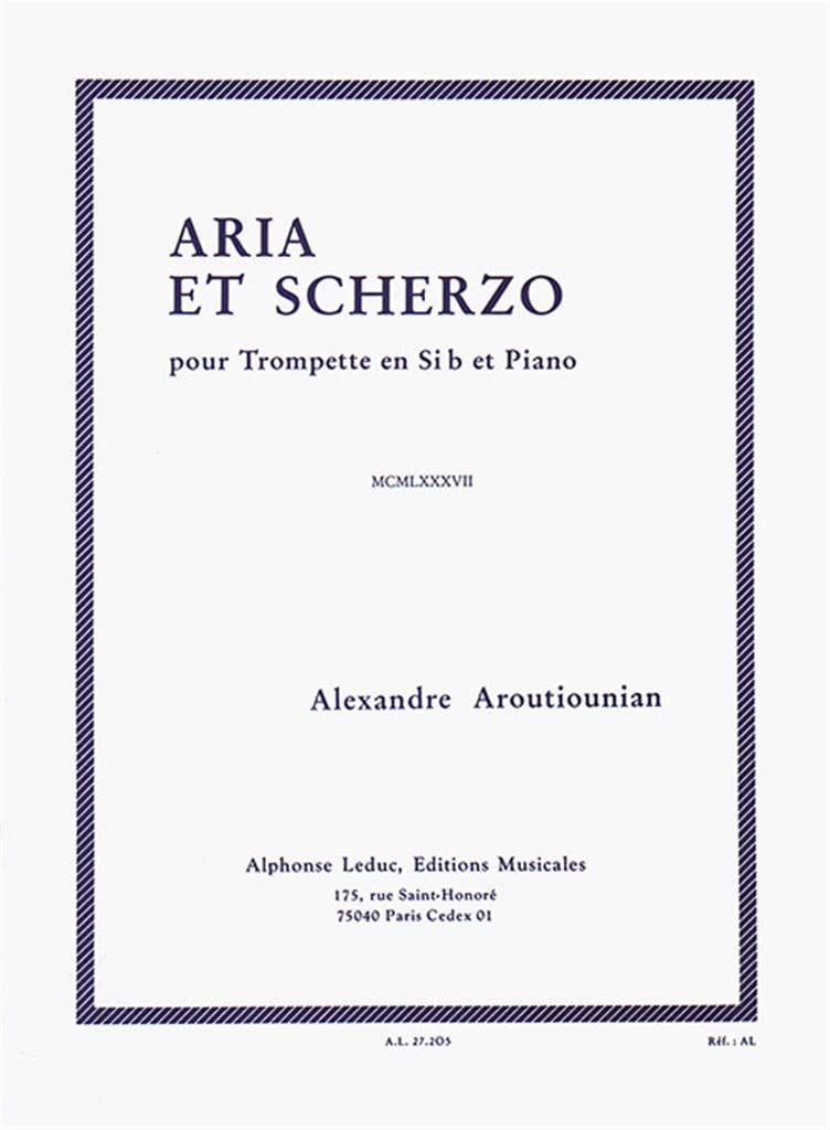 Alexandre Aroutiounian: Aria et Scherzo (Trumpet & Piano)