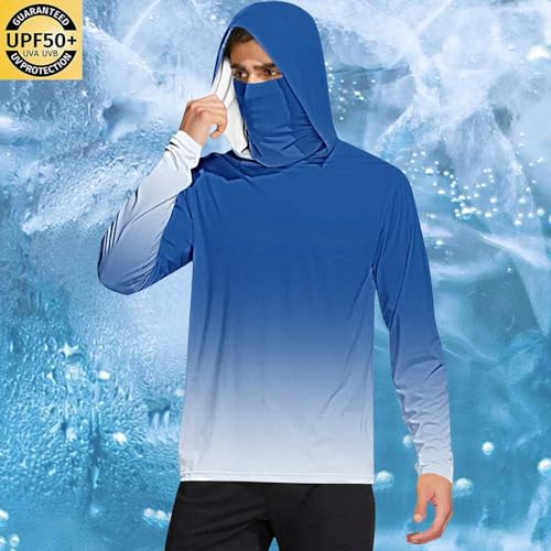 Camo Long Sleeve Shirt Men Golf Performance Apparel Running Dry Fit Athletic Hoodie Fishing Shirt with Hood2