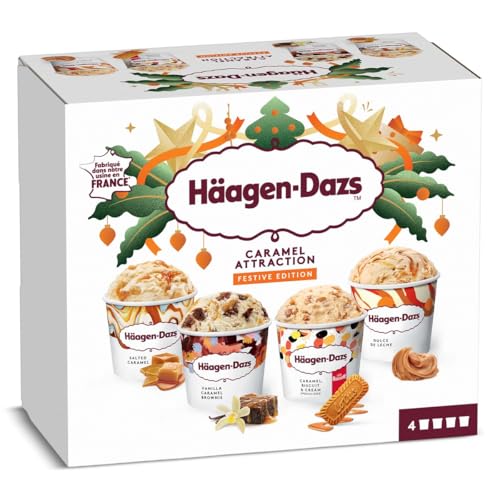 Helado caramel collection mini cups 4 unidades Haagen Dazs caja 321 g