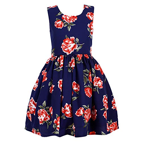 Image of Casual Frock for Baby Girls,Blue Printed and Olive Printed,Pack of 2