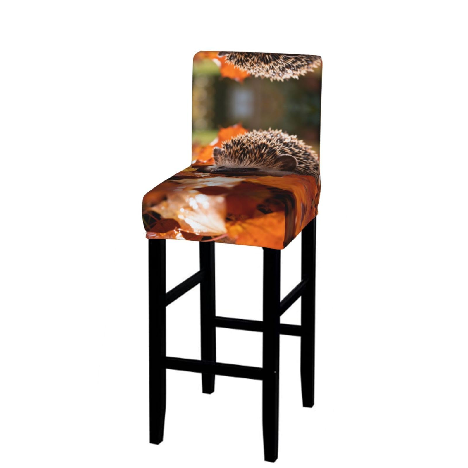 CNTDBU Cute hedgehog Bar Stool Cover-Stretchy Chair Slipcover for Kitchen