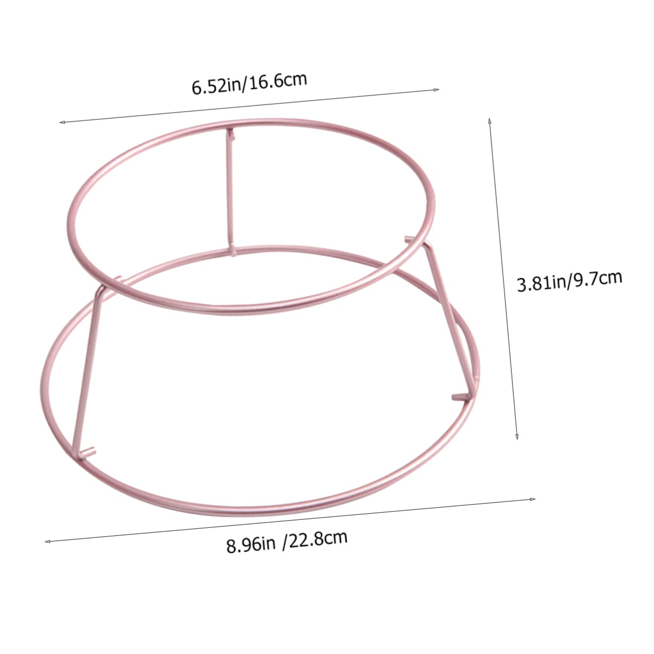 OUNONA Rose Gold Wire Cake Cooling Rack Baking Cooling Stand Round Edges Dishwasher Safe Multi-functional Rack for Biscuit Vegetable Drying