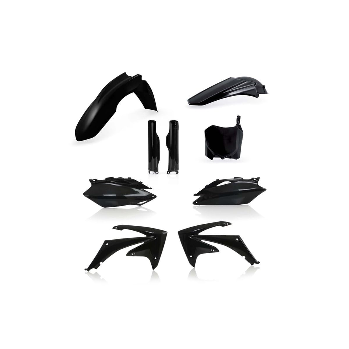 Acerbis 0013979.090 Full Kit de Plásticos para Crf 250 R 10 Crf 450 9.10, Negro