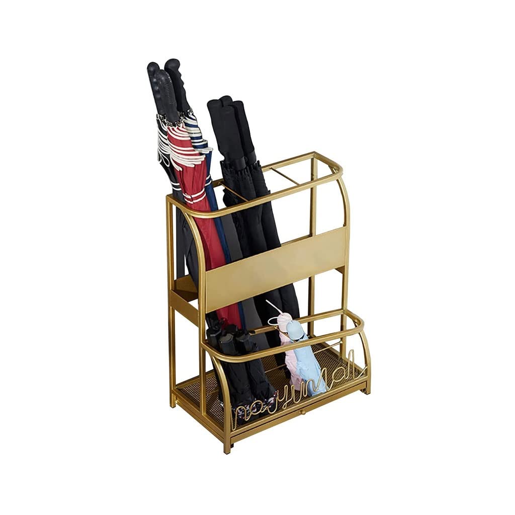 FCXWEVR s Stand Modern Metal s Gold Umbrella Frame with Tray Umbrella Holder for Canes Walking Sticks Umbrellas Cane Holder Umbrell