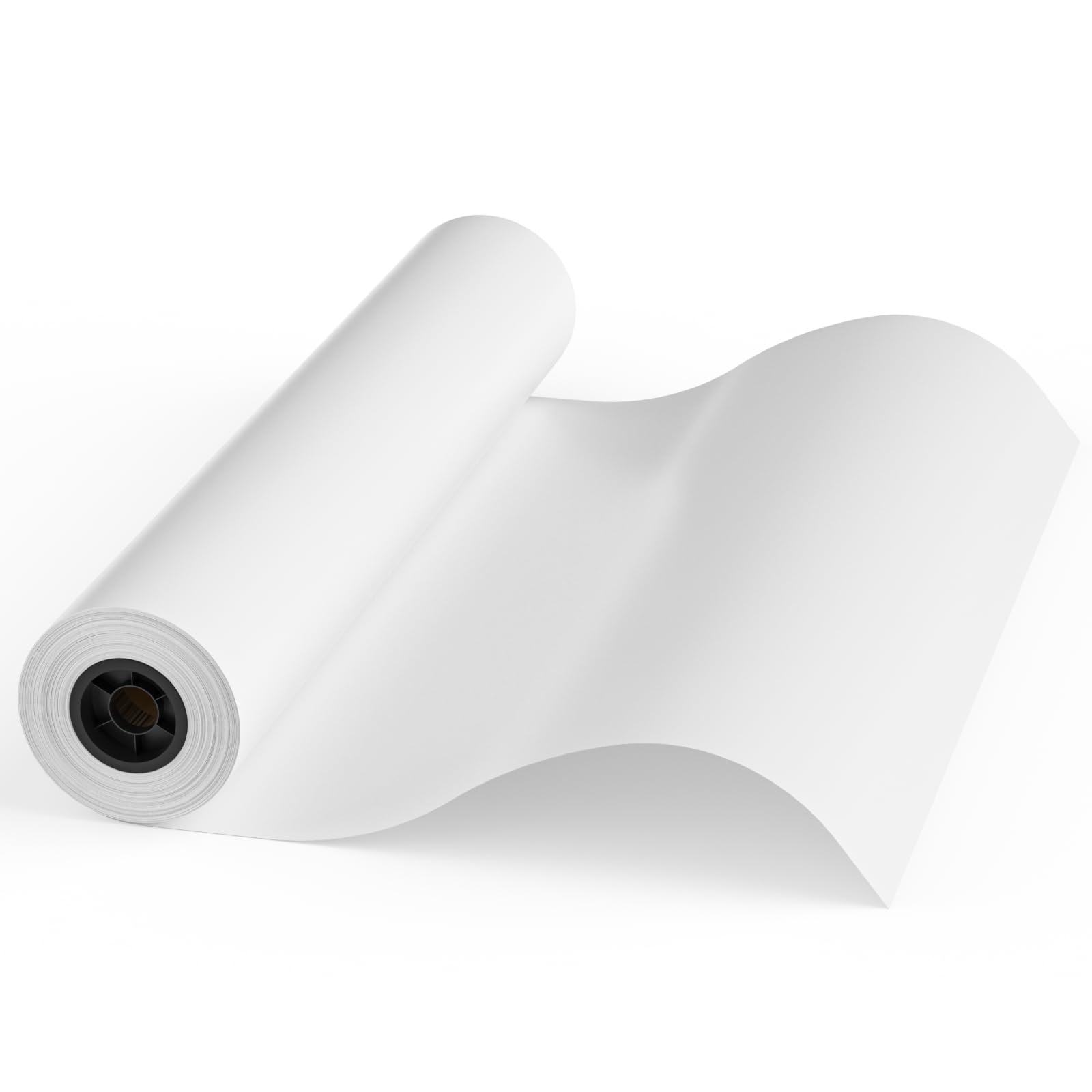 Rollo de papel de dibujo de 61 cm x 46 m, 80 g/m², para patrones de dibujo y manualidades, patrón de costura para bocetos, rollo de papel para pintura infantil, paquete de regalo (61 cm x 46 m, 1