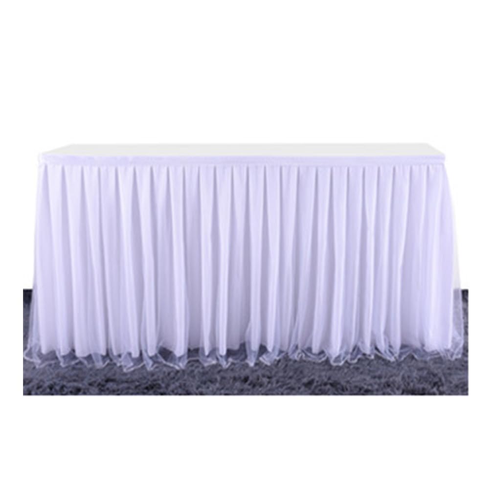 Faldón De Mesa De Tul Con Mariposas - Decoración Fiestas, Bodas, Color Lila, 122x77 Cm