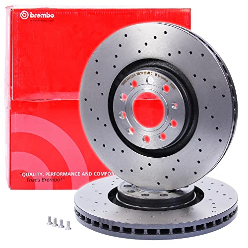 BREMBO 2x Bremsscheibe Coated Disc Vorne Gelocht 09.A813.11