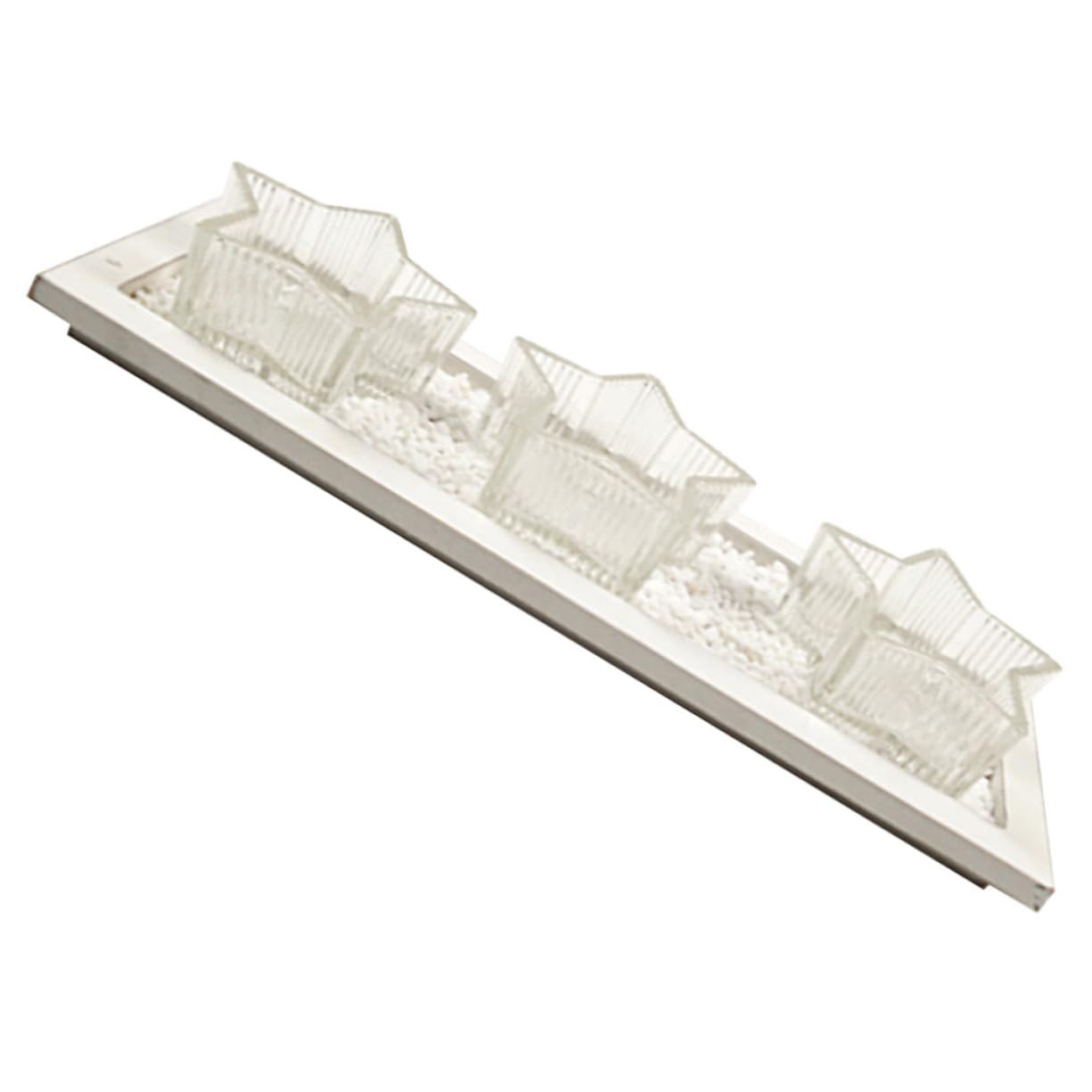 Unomor Star Shaped Glass Candle Holder Transparent Tea Light Stand for Christmas Party Decorations Decor Accent for Holiday Centerpieces and Festive Events