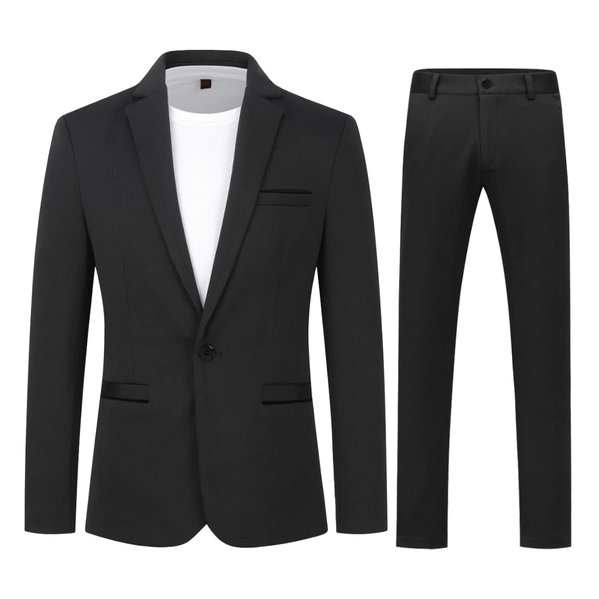 AllthemenMen's 2 Pieces Suit Slim Fit One Button Suits Casual Stylish Wedding Dress Suit