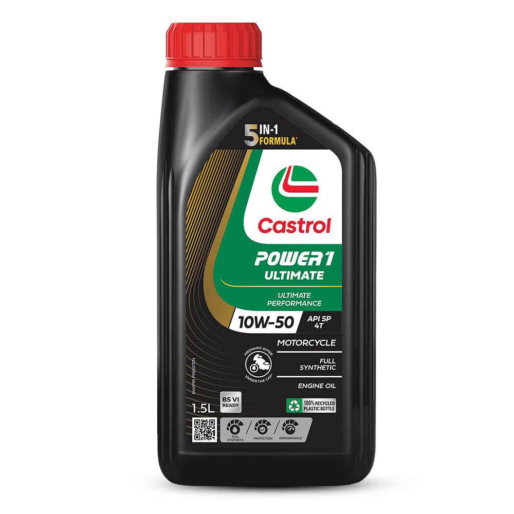 Castrol POWER1 Ultimate 4T 10W-50 Full Synthetic Engine Oil for