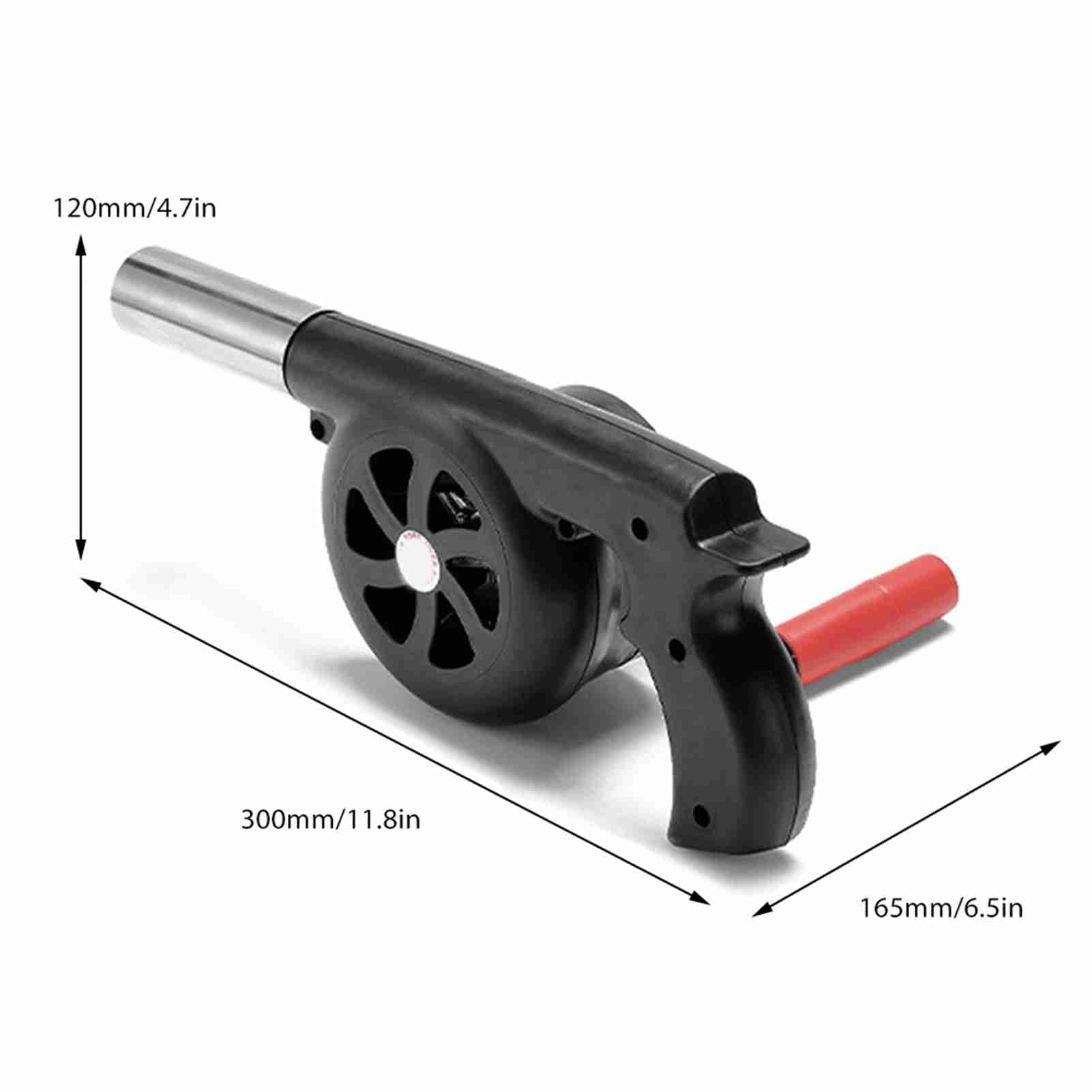 Hand Cranked Blower, Easy Outdoor Fire Starter with High Speed Airflow for Camping, Hiking, and Other Outdoor Activities (Black)