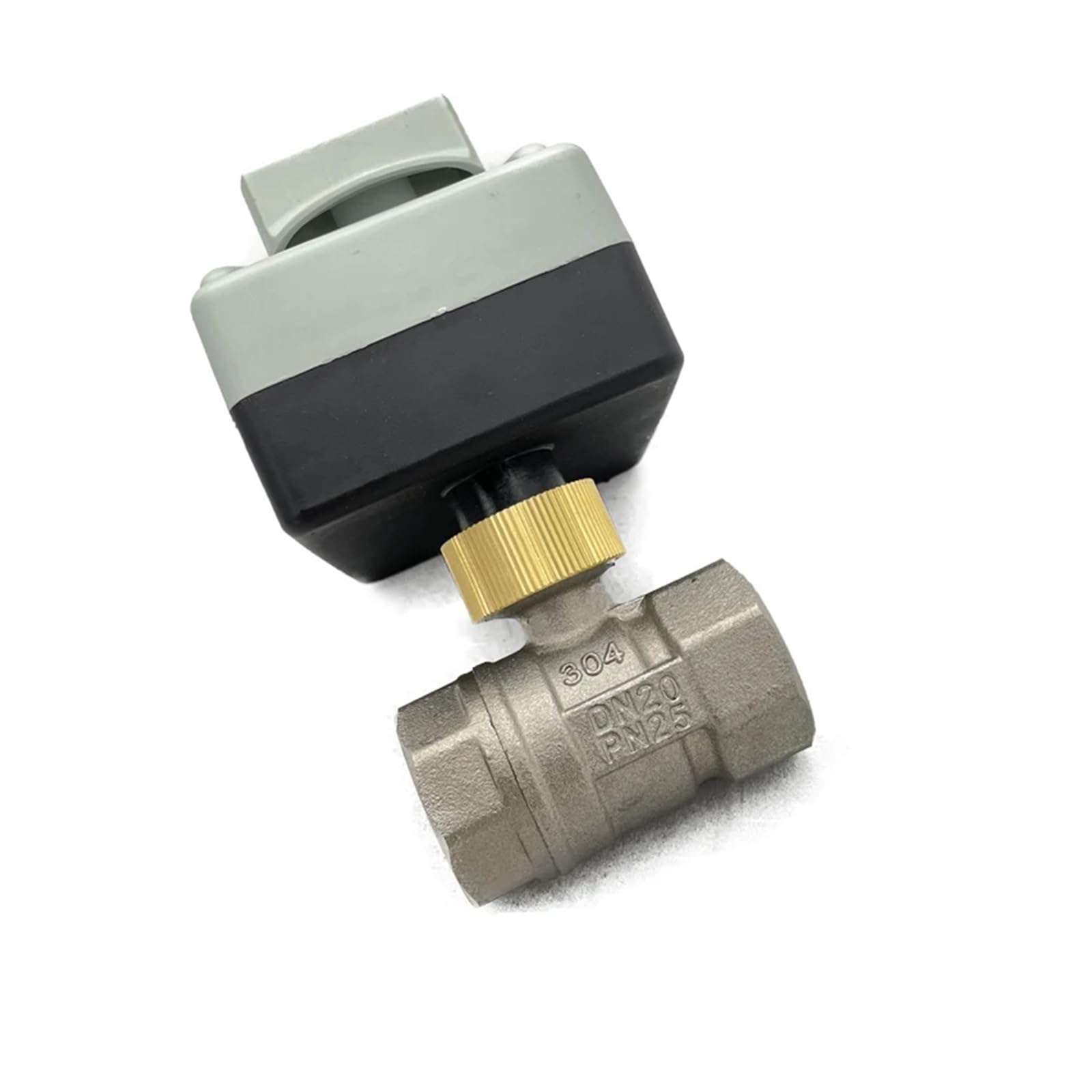 Válvula de bola eléctrica Válvula de bola motorizada de acero inoxidable, 1 unidad, 1/2 ", 3/4", 1 ", tres cables, Control de dos puntos con interruptor Manual(1/2",220VAC)