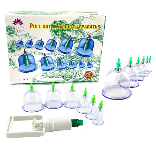 Kit 12 Ventosas Corporal Terapeuticas Ventosaterapia Copos Massoterapia Cupping Acupuntura Sucção