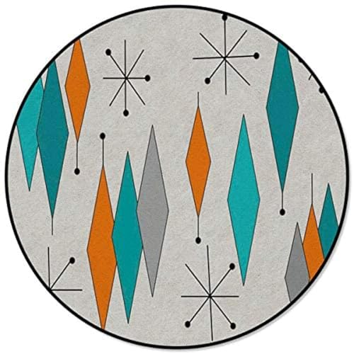 Image of Sifa Carpet Round Handmade Mid-Century Modern Abstract Premium Wool Entryway Foyer Living Room, Bedroom Kitchen Area Rug, Weight -48 Pund, Size-9x9 Feet (108x108 Inch Round)