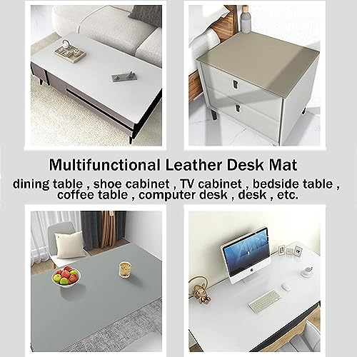 Sous-main de bureau en cuir PU bleu 80x80 cm chic et durable - 8