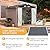 Aoxun 8x6 Shed with Floor Galvanized Steel Outdoor Storage Shed Metal Garden Shed with Double Doors, 15mm Moisture-Proof Floor & Ventilation, Sloped Roof for Bike/Generator/Tool Storage (Brown)