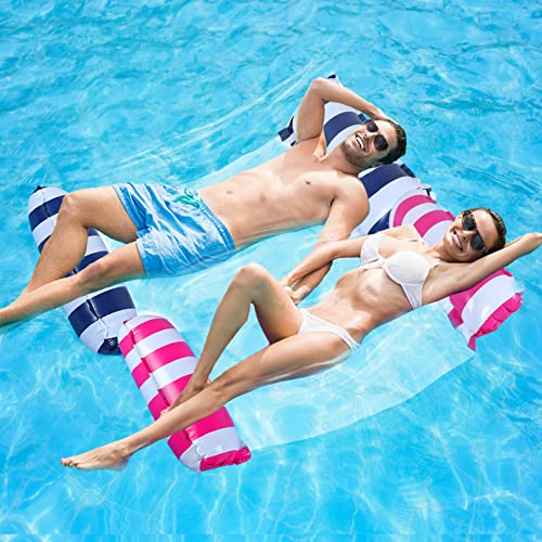 [2Pack] Upgrated 4-In-1 Adults Pool Float & Water Hammock, Multi-Purpose, Inflatable Pool Floats For Adults, Non-Stick Pvc Material #TOP1