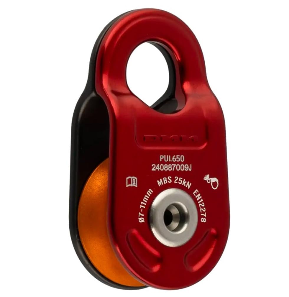 DMM IMPEL | Ultra-Compact Pulley w/Ball Bearings (Red/Matt Grey)