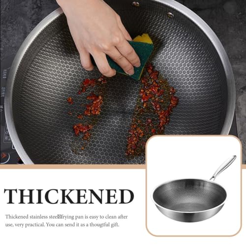 Wok de acero inoxidable IMIKEYA con diseño panal miniatura 7