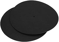 Vista 2 de Juego de 2 alfombrillas para tocadiscos de 12 pulgadas, tocadiscos para tocadiscos para el hogar, alfombrilla protectora antideslizante, accesorios