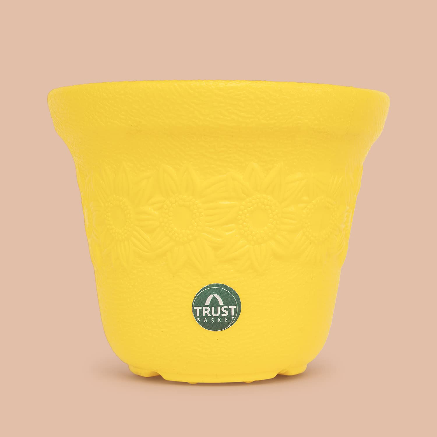 TrustBasket Sunny Pot | 6 inch Table Top Planter Pot (Yellow) | Heavy Duty Plastic Indoor and Outdoor Planter for Home Decor (B0C3D7S7HZ) Amazon Price History, Amazon Price Tracker
