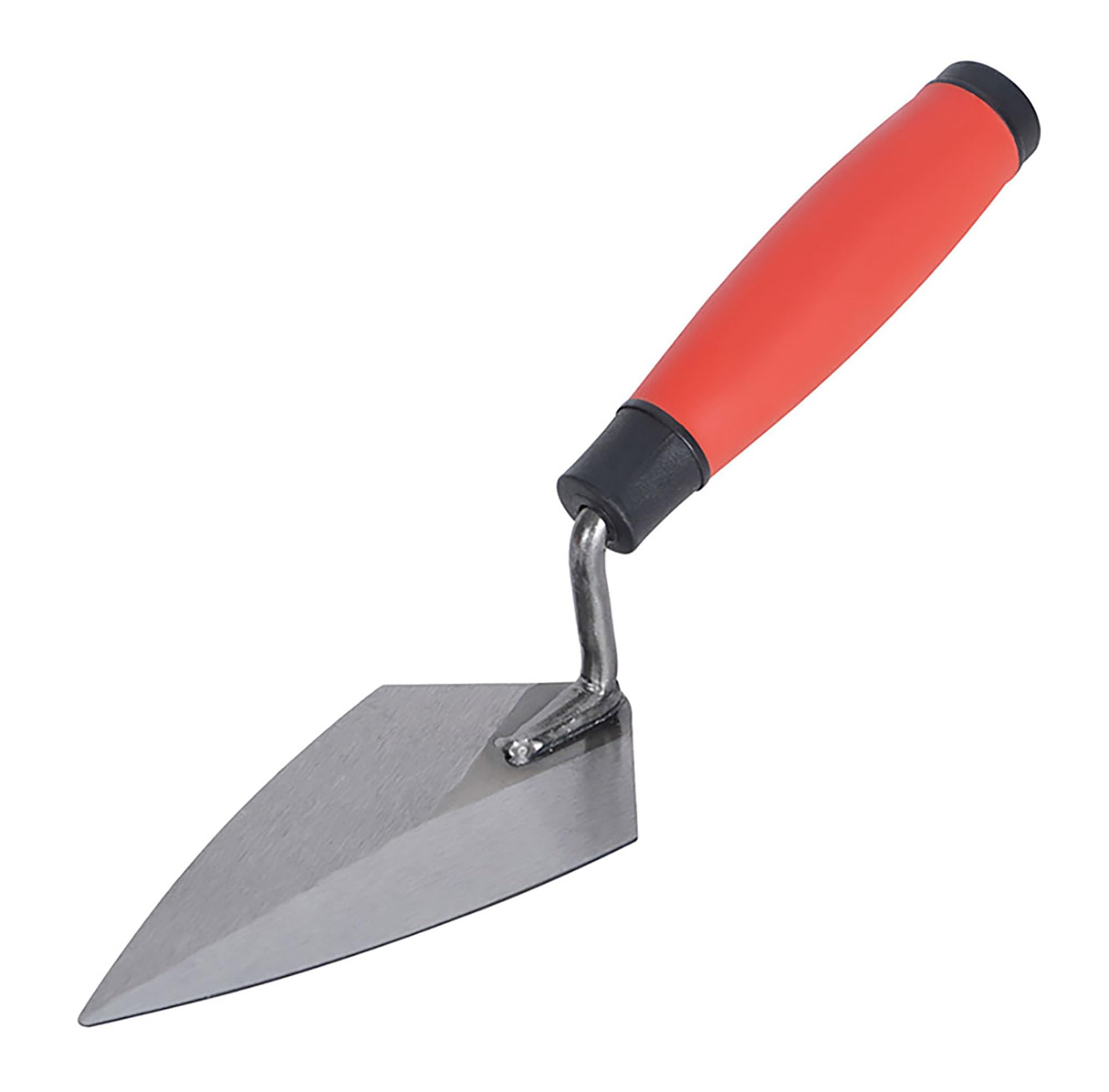 LSGZJZY 5‑1/2 Inch Pointing Trowel, Forged Steel Bricklaying Tool with Ergonomic Soft‑Grip Handle, Heavy‑Duty Cement Mortar Finishing Trowel for Brickwork, Masonry & Flooring Grouting