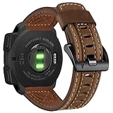 GARTOO レザーバンド Instinct/Instinct 2 Solar/Instinct3 45mm 腕時計バンド トップ本革腕時計ストラップ リストバンド 男女兼用 ダークブラウン