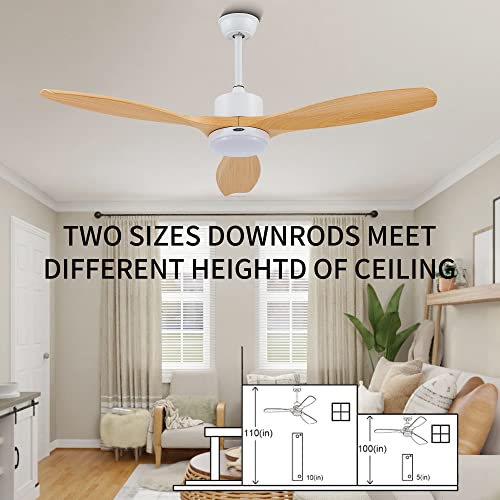 56-approx-140cm-Ceiling-Fan-with-Light-Indoor-and-Outdoor-Ceiling-Fan-with-Remote-Control-ABS-Imitation-Wooden-BladesBlack-Modern-Ceiling-Fan