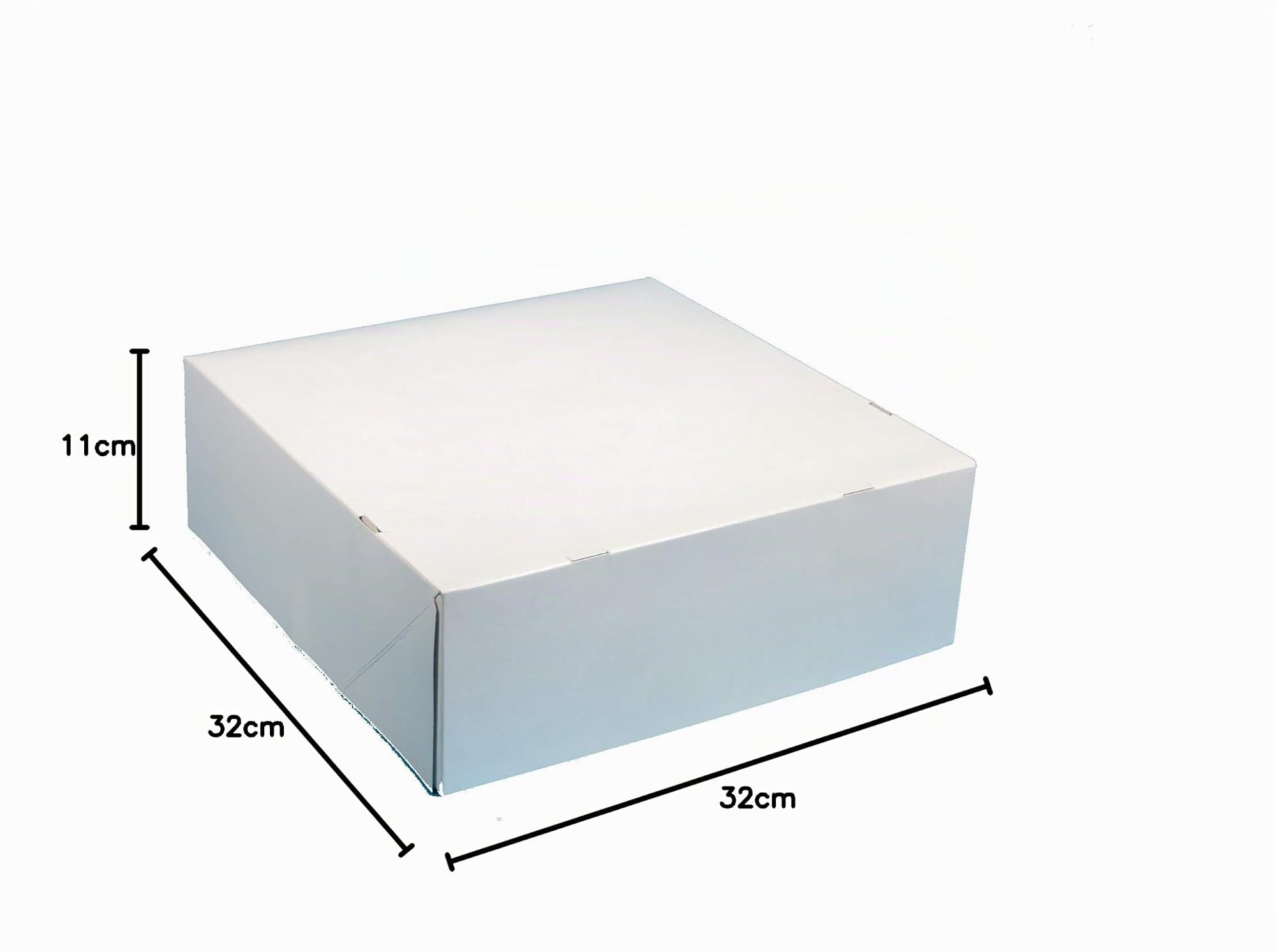 Pro DP 60 Tortenkartons Kuchenkartons Cakeboxen Transportkartons für Kuchen, Torten und Gebäck, weiß, einteilig, 32x32x11cm