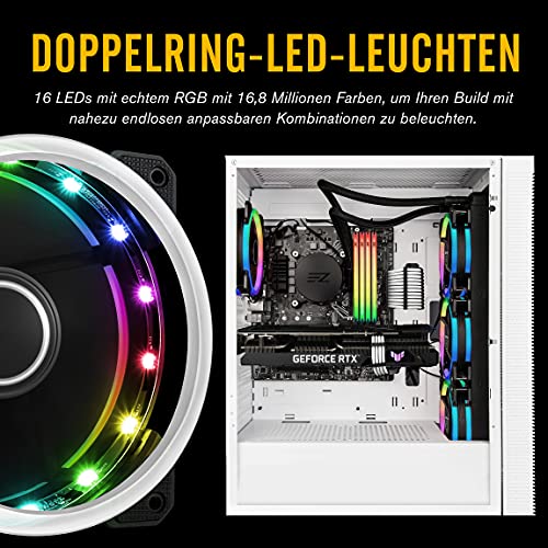 EZDIY-FAB RGB Dual Ring 120mm Ventilator, 5V Moederbord Synchronisatie, Snelheid Instelbare, RGB Sync Ventilator met… - Image 4