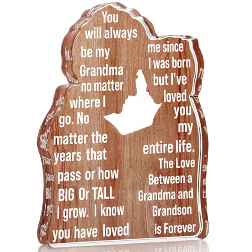 Grandma Gifts from Grandson Mothers Day Gifts for Grandmother Birthday Gifts Idea Best Grandma Ever Gifts Great Grandma Christmas Mother's Day Gifts for Grandparents gigi nana Acrylic Plaque Sign