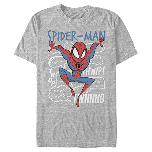 T-shirt Marvel grande taille homme en coton sport gris chiné style comics 3XL