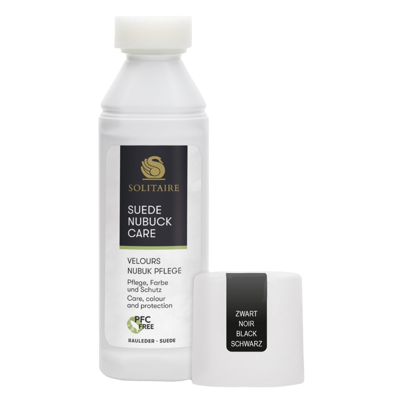 SOLITAIRE 905669 Welurowa Pielęgnacja Nubuku 75 ml do Impregnacji Weluru, Nubuku i Zamszu oraz Tekstyliów (Czarny)