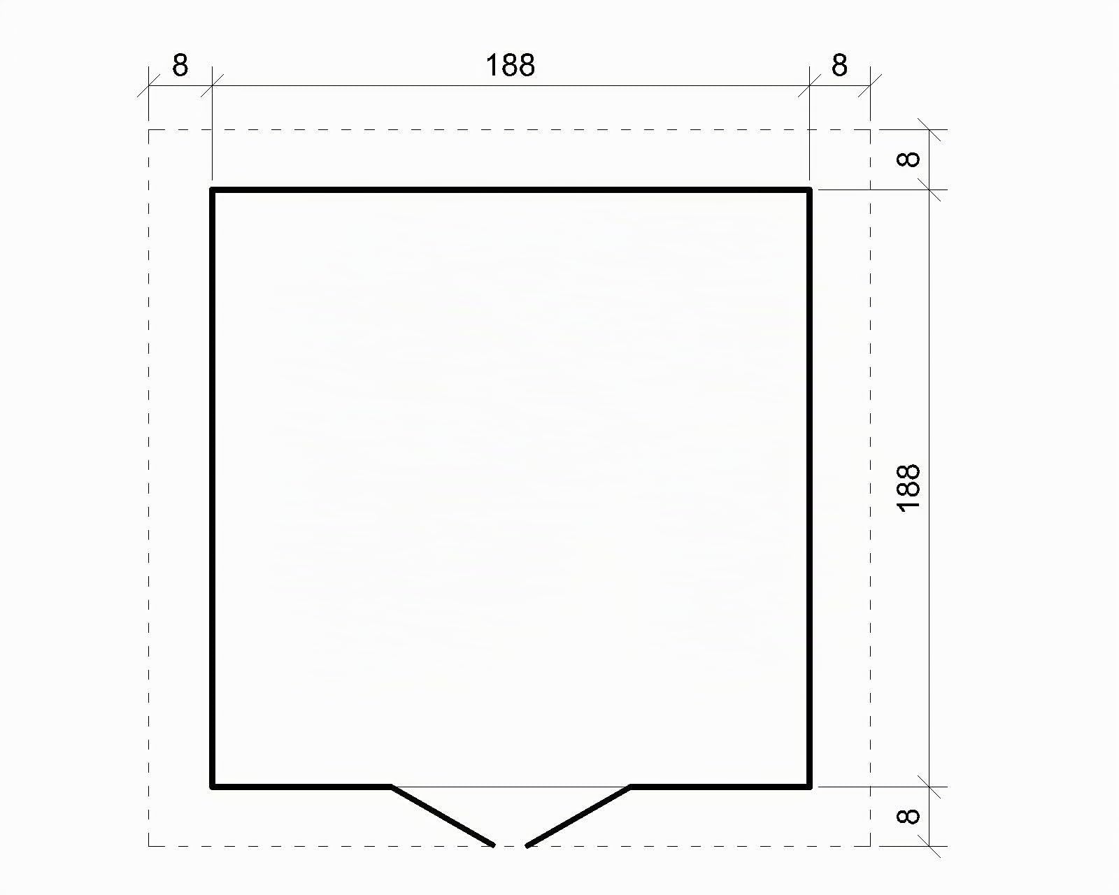Casa de Almacenamiento jardín con Suelo TRATADO 204x204x200 cm/3.53 m2 - Caseta para Exterior jardín - Cobertizo de Madera pequeño - Techo, Ventanas- TIMBELA M309+M309G