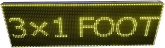 AL-QURAISH P10 Led Running/Scrolling Programable Text Message Display Board WI-FI (YELLOW, 12 INCH. × 37 INCH.)