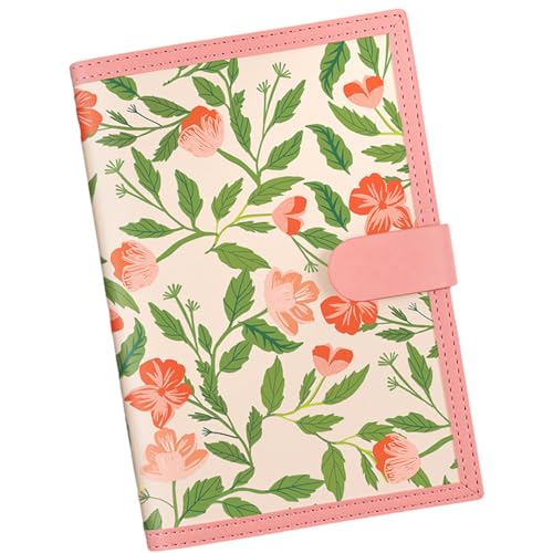フラワープリントノートブック 224 ページカレッジ罫線ジャーナル厚みのあるメモ帳糸綴じ 8.5x5.7 インチ女性男性のための