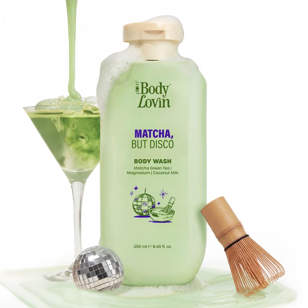 Plum BodyLovin’ Matcha, But Disco Body Wash | Calming & Smoothening Shower Gel | Match Green Tea, Magnesium & Coconut Milk | Lactonic Matcha Fragrance | 250 ml-image-12