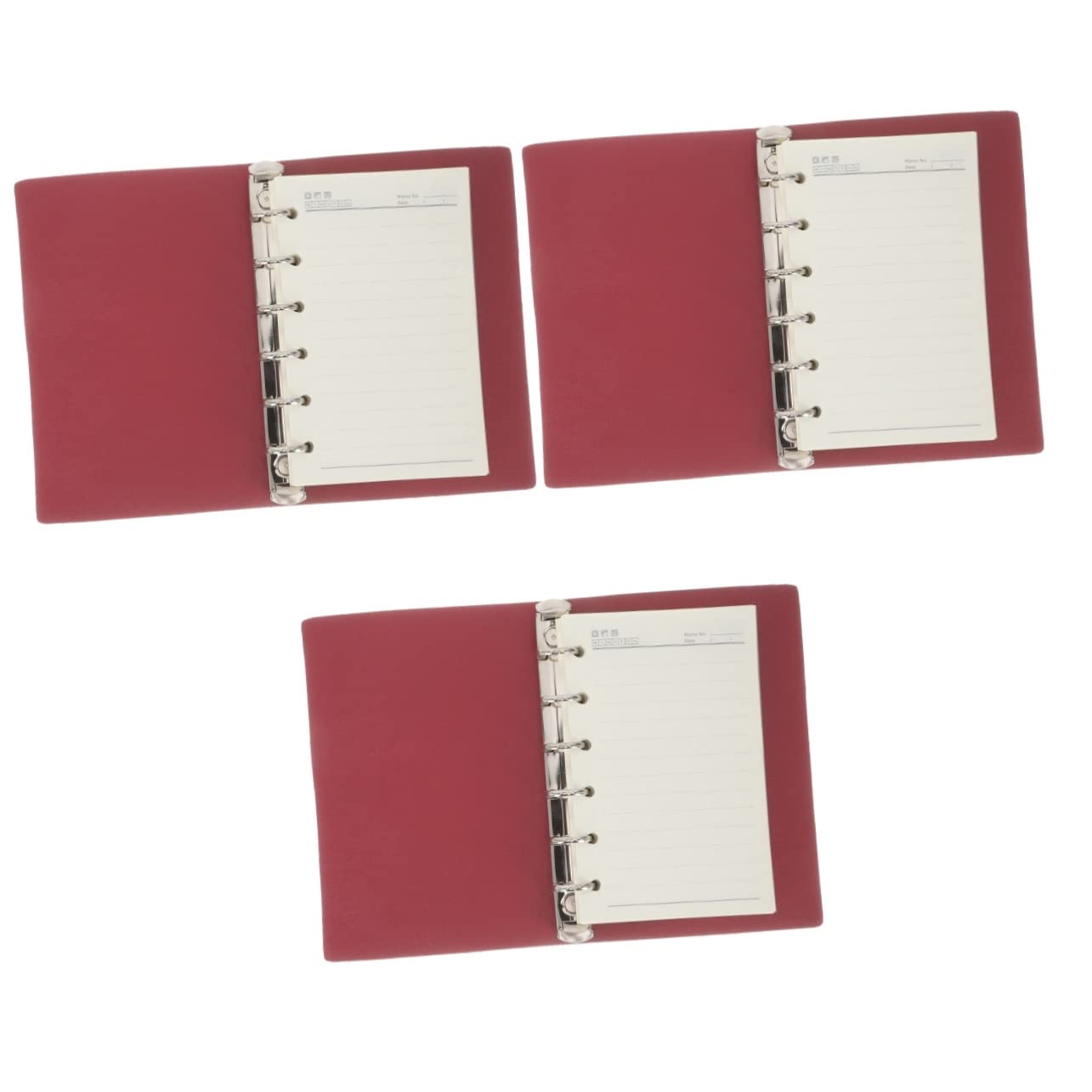 jojofuny 3 Set Raccoglitori Con Chiusura A Clip Raccoglitori Estetici Per Fogli In Pu Colore Casuale
