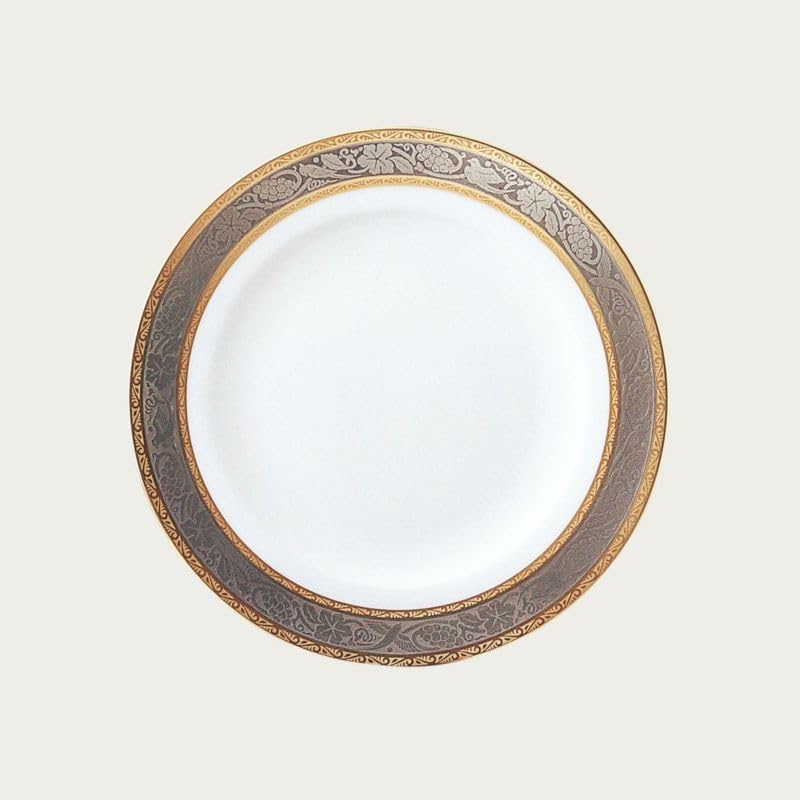 Amazon.co.jp: 大倉陶園 金白金蝕ぶどう唐草20Cmデザート皿 ケーキ皿 