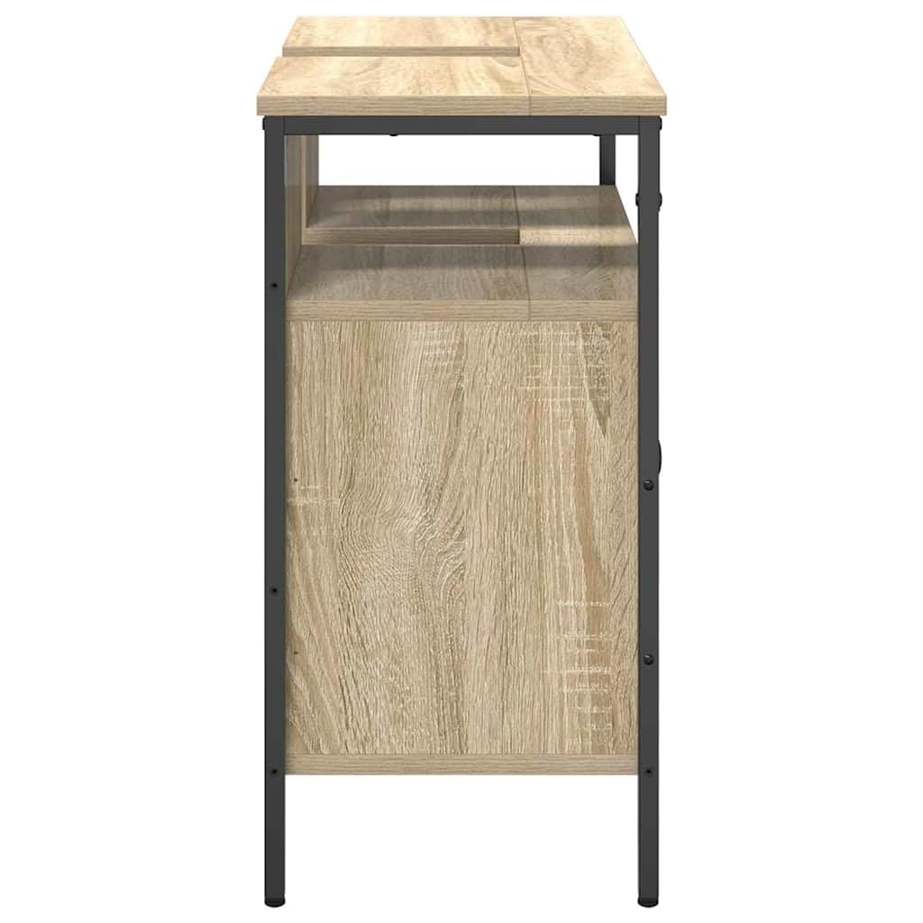 Mueble de baño con puerta beige 60 x 30 x 60 cm, material de madera, espacio de almacenamiento para lavabo, armario de baño con estante, cómoda para invitados, organizador para lavabo y cuarto