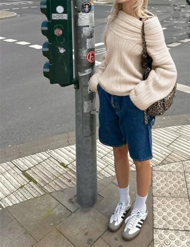Image of Women Off Shoulder Batwing Sleeve Oversized Chunky Sweaters (Free Size)