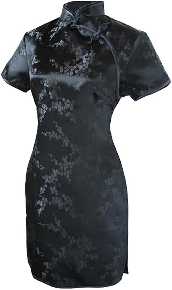 Shanghai Story Women's Floral Short Qipao Rayon Cheongsam Chinese Dress