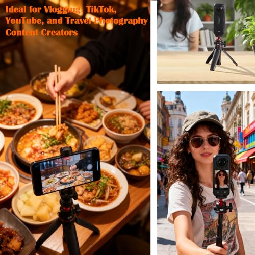 Palo selfie extensible y mini trípode giratorio 360° para móviles y cámaras 5