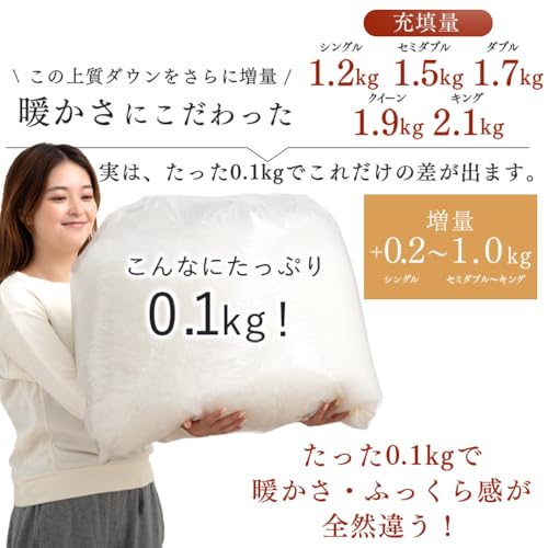 タンスのゲン 羽毛布団 シングル 10119058(100063) の商品画像 5